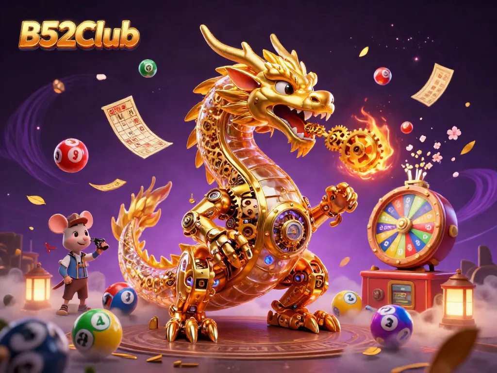 Experience exciting gaming thrills with B52Club's vibrant animations and captivating casino elements.