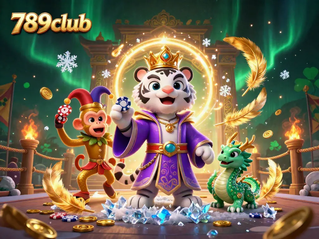 Experience the thrill of 789club with animated characters in a vibrant casino scene.