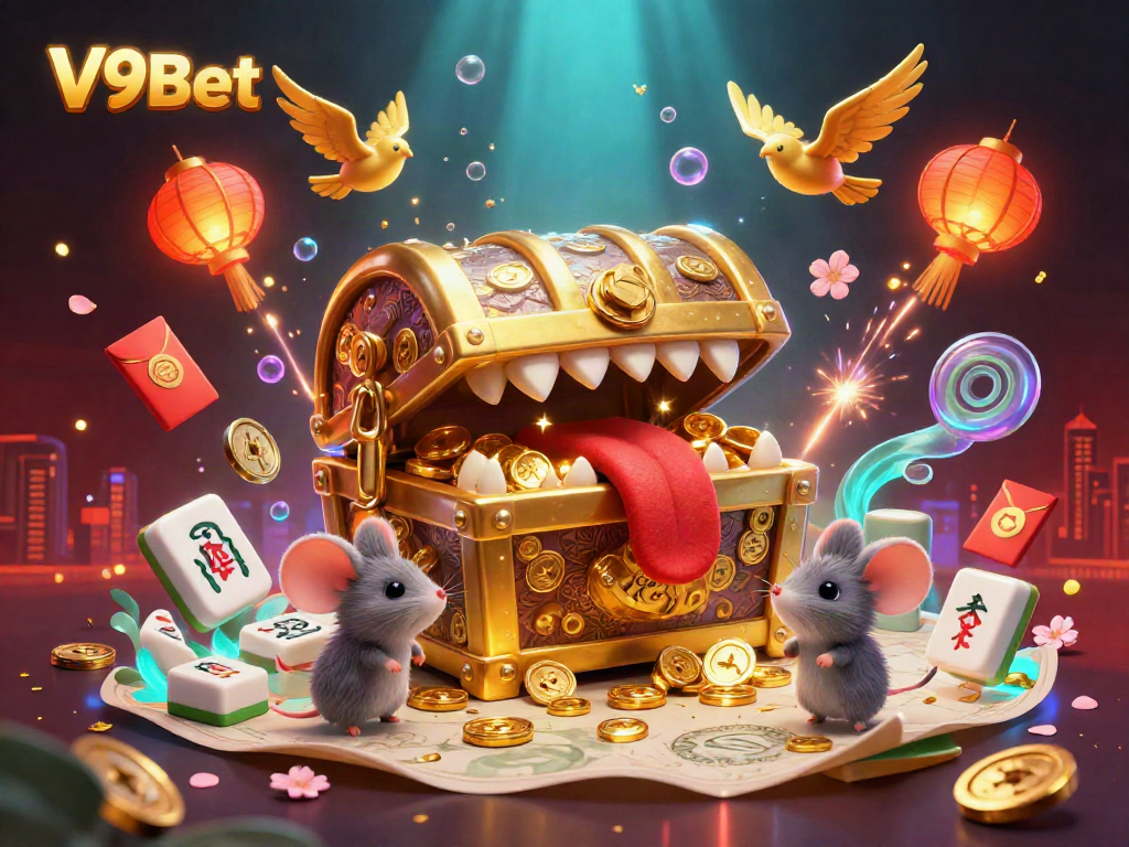 Win big with V9Bet's thrilling golden treasure chest and adventure-filled game elements.