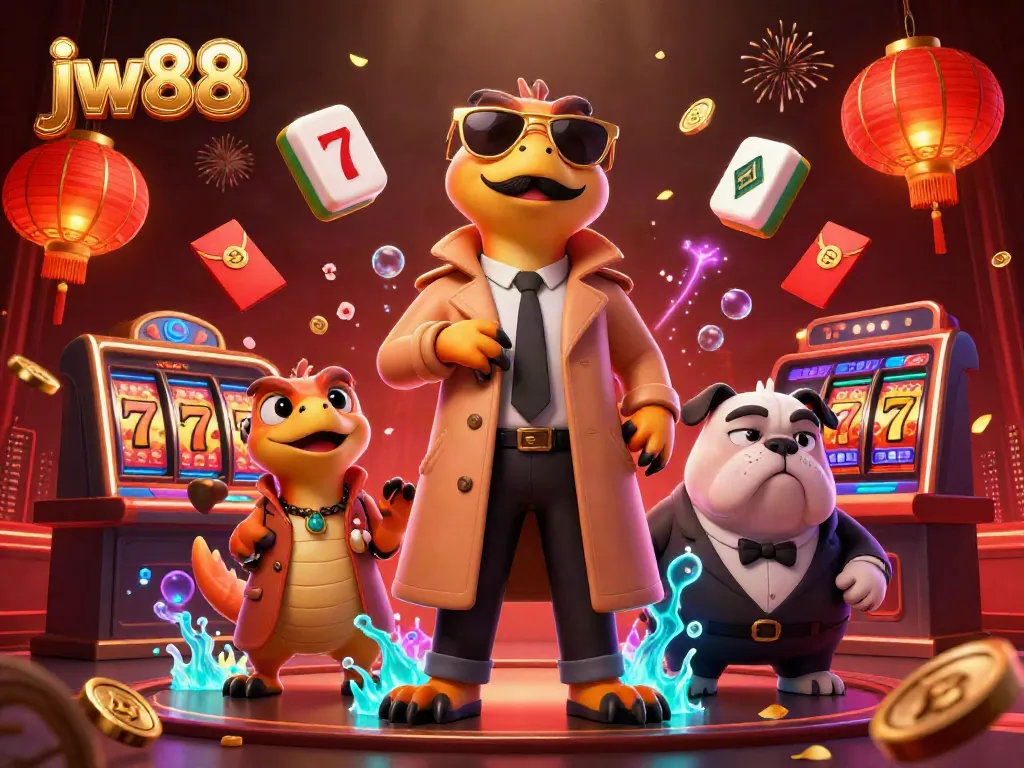 Experience the fun at JW88 with three raptors in disguise attempting to enter a VIP casino lounge.