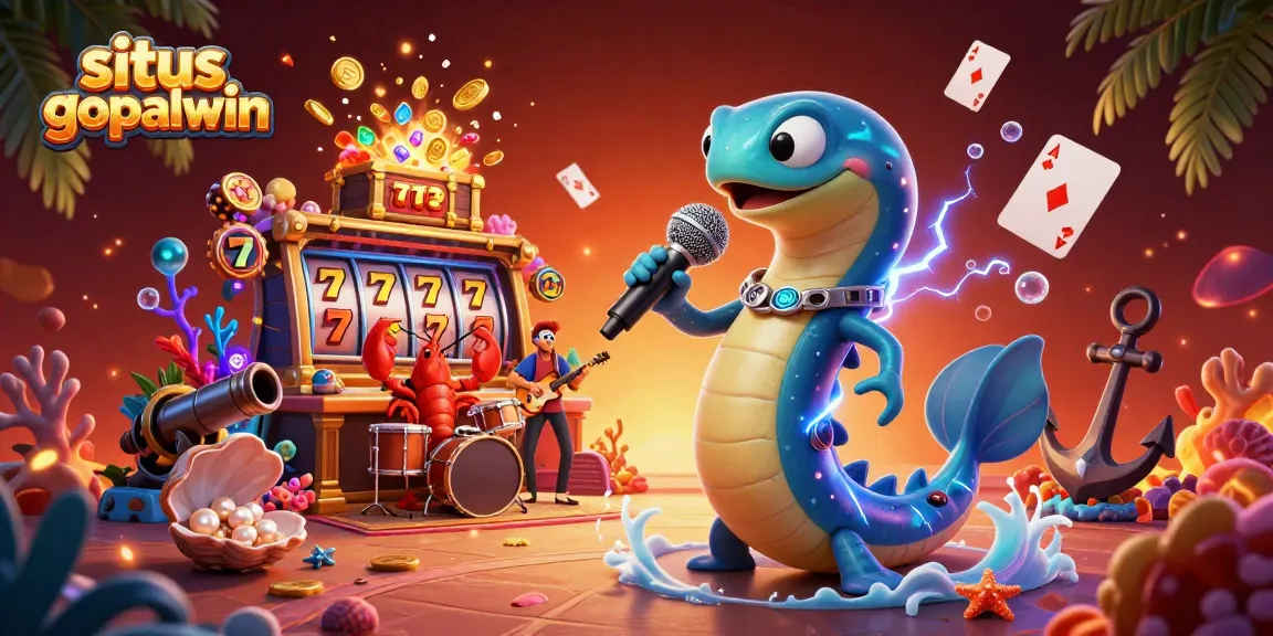 Experience situs gopalwin with an electric eel DJ at an underwater casino stage packed with slots and treasures.