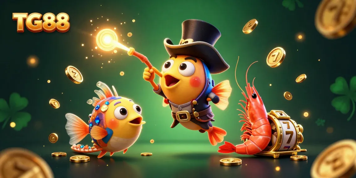 Engage with TG 88's entertaining slot games featured in a vibrant 3D underwater scene.