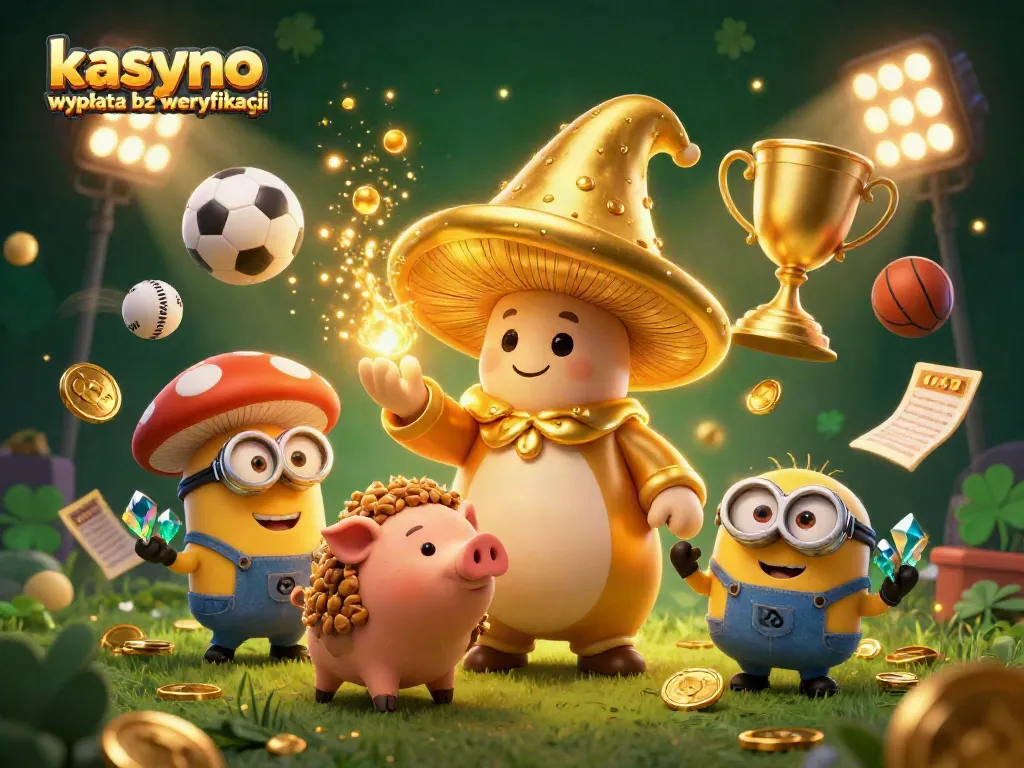 Experience kasyno wypłata bez weryfikacji with engaging 3D cartoon wizard and treasure elements.