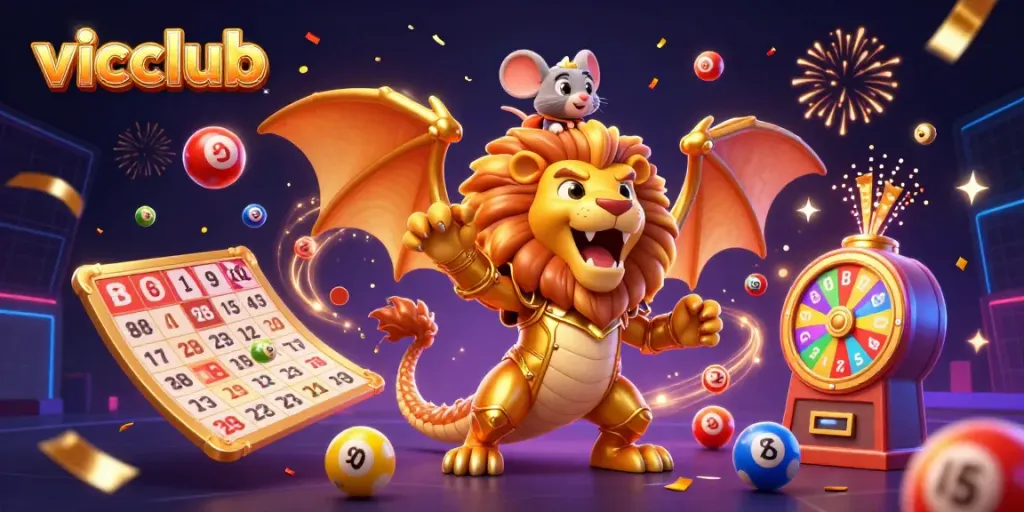 Experience excitement with vicclub's charismatic chimera and vibrant lottery elements.