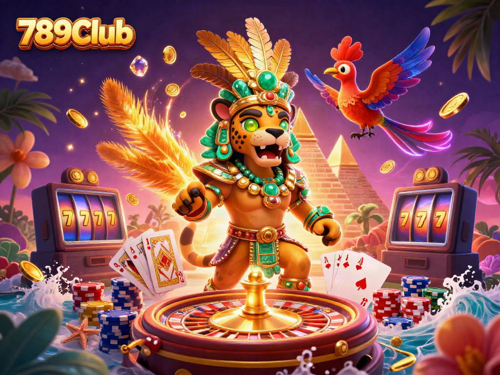 Experience the thrill of 789Club with vibrant 3D characters and dynamic casino elements.
