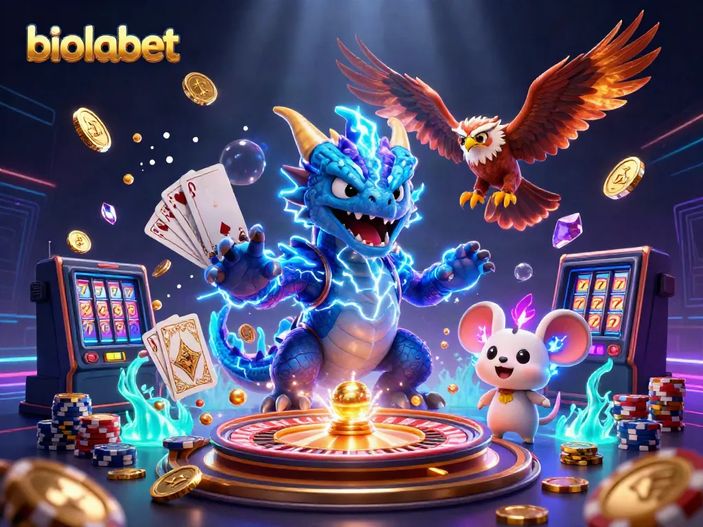 Engage with biolabet's thrilling gaming experience featuring vibrant casino elements.