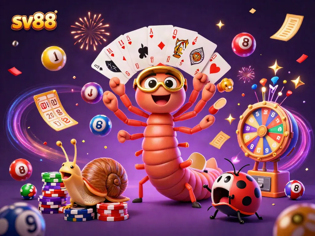 Engage with sv88 in a vibrant casino scene featuring unique characters and dynamic game elements.