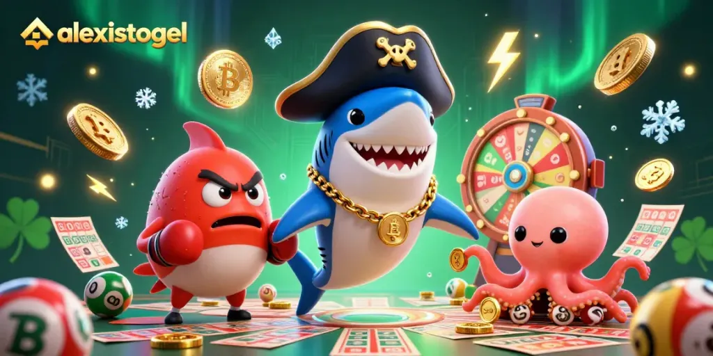 Mencoba keberuntungan di Alexistogel dengan karakter lucu dan bola togel seperti jackpot.