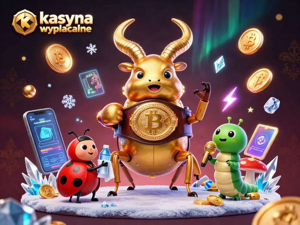 Experience kasyna wyplacalne with a vibrant 3D scene featuring a boxing beetle and bright crypto elements.