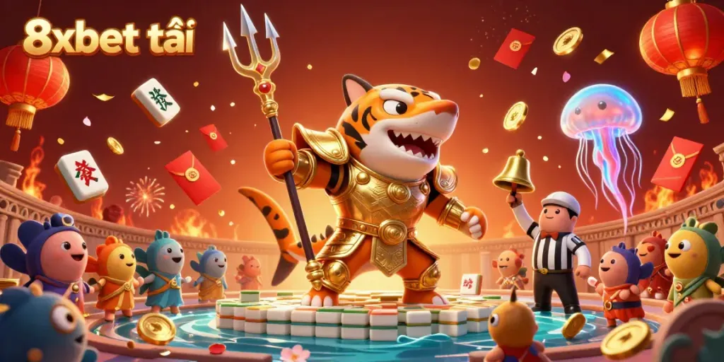 Experience the thrilling 8xbet tải adventure with a fierce shark ready to bet in this underwater colosseum.