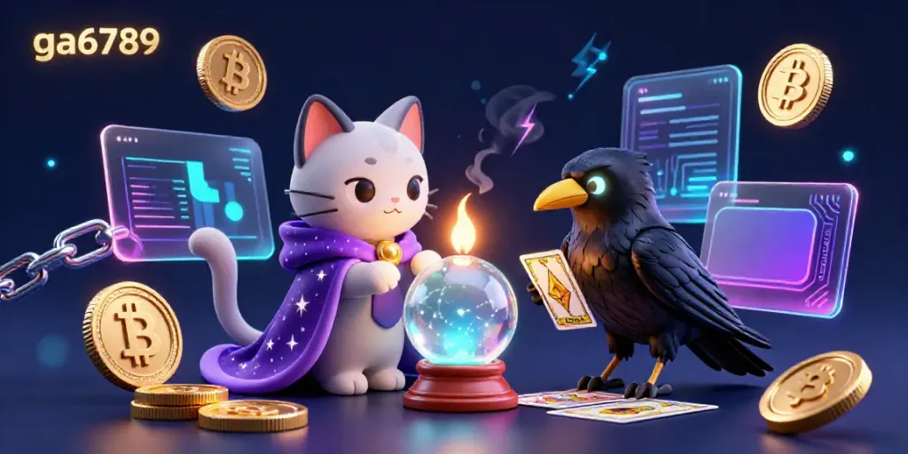 Experience luck with ga6789 as a mystic fortune teller cat and raven cast winning spells in a crypto casino.