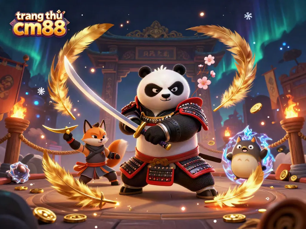 Engage in thrilling action at trang chủ cm88 with the dynamic characters of samurai panda and ninja fox.