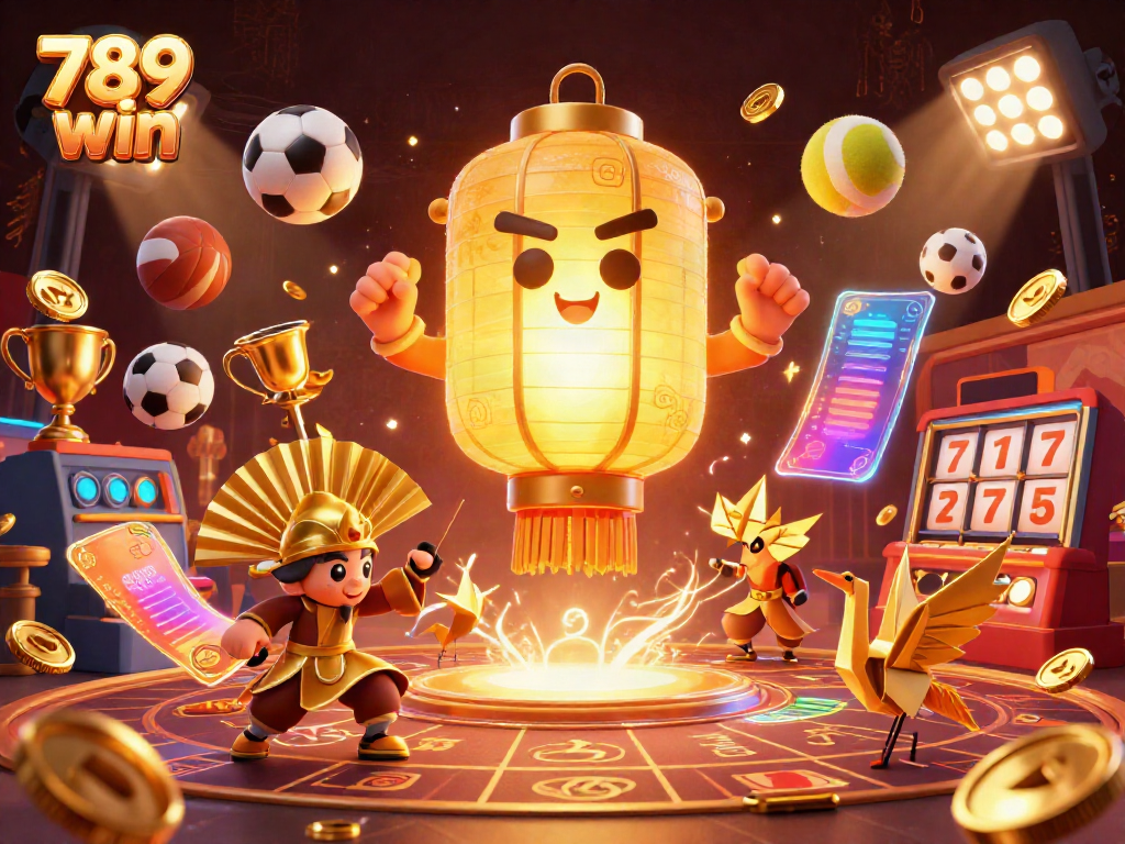 Win big with 789 win at a vibrant casino filled with golden elements and lucky symbols