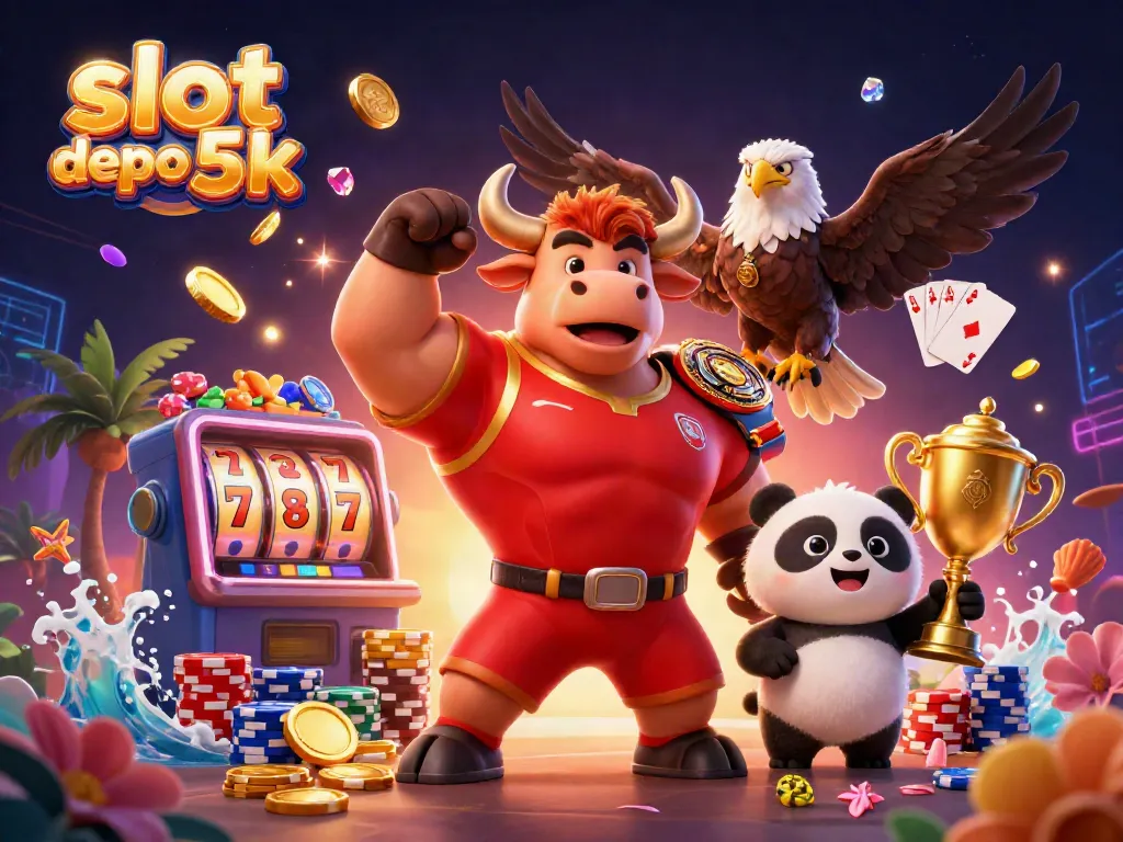 Experience the excitement of slot depo 5k with vibrant characters and thrilling gaming elements.