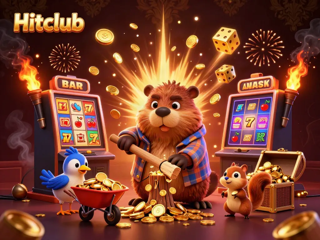 Experience exciting gameplay at Hitclub with vibrant 3D characters celebrating a jackpot win!