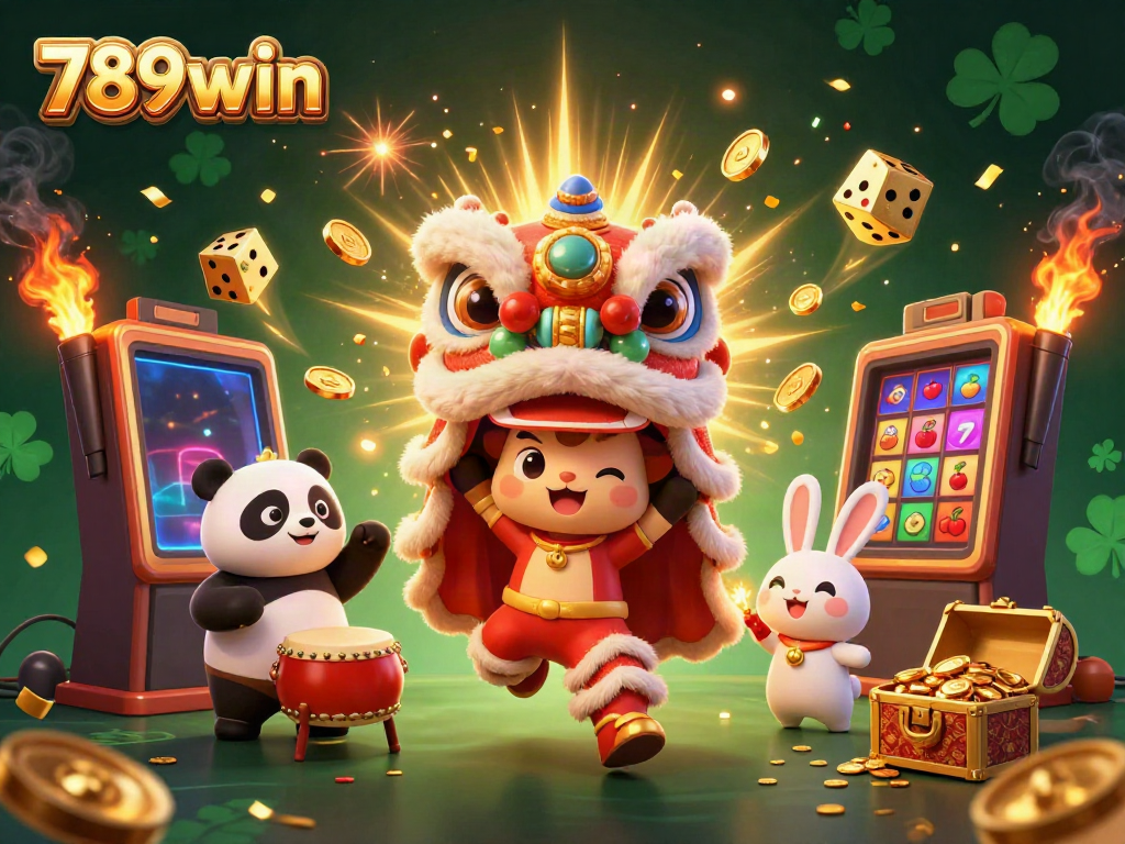 Experience the thrill of 789win with a festive lion dance and a jackpot explosion!