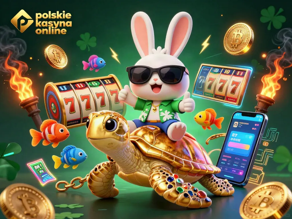 Engage in vibrant action at polskie kasyna online with a charming lucky rabbit and golden sea turtle.
