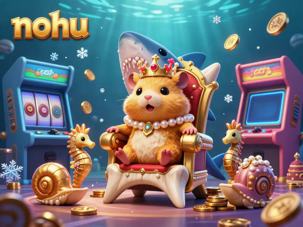 Experience the thrilling nohu adventure with a hamster king in a vibrant 3D casino scene.