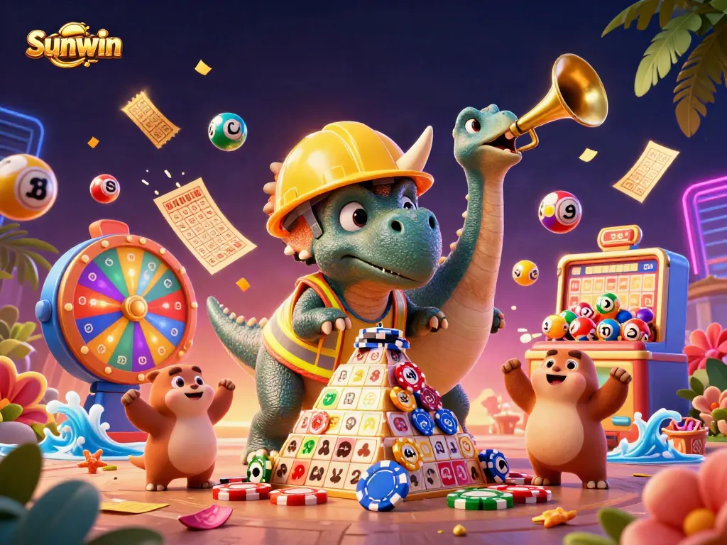 Sunwin provides an exciting gaming environment with lively characters and casino elements.